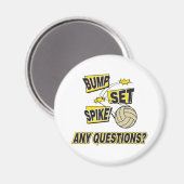 Bump Set Spike Volleyball Gift Magneet (Voorkant / Achterkant)