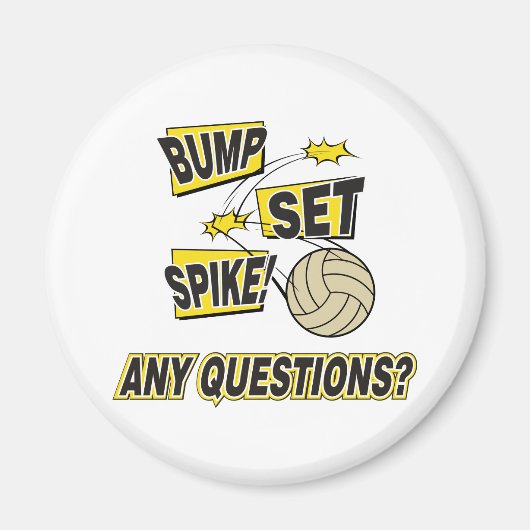Bump Set Spike Volleyball Gift Magneet (Voorkant)