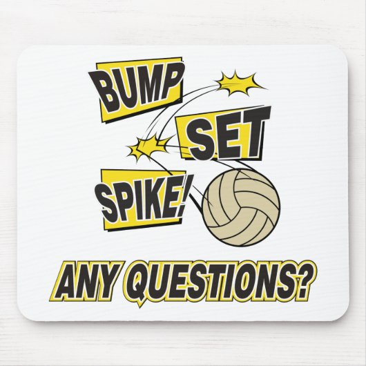 Bump Set Spike Volleyball Gift Muismat (Voorkant)