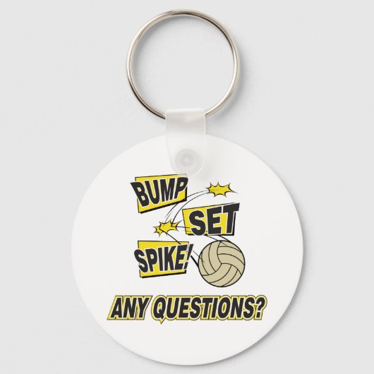 Bump Set Spike Volleyball Gift Sleutelhanger (Voorkant)