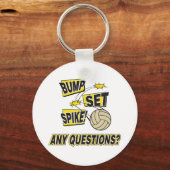 Bump Set Spike Volleyball Gift Sleutelhanger (Voorkant)