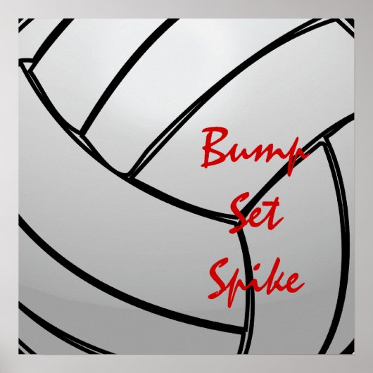 Bump Set Spike Volleyball Mantra Poster (Voorkant)