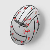 Bump Set Spike Volleyball met cijfers Ronde Klok (Hoek)