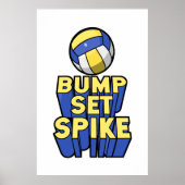 Bump Set Spike Volleyball Poster (Voorkant)