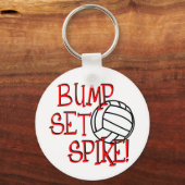 Bump, Set, Spike. Volleyball Sleutelhanger (Voorkant)
