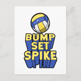 Bump Set Spike Volleyball Sport Briefkaart