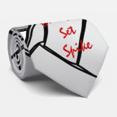 Bump Set Spike Volleyball Stropdas (Opgerold)