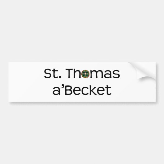 bump sticker: tekst naam met roosvenster bumpersticker (Voorkant)
