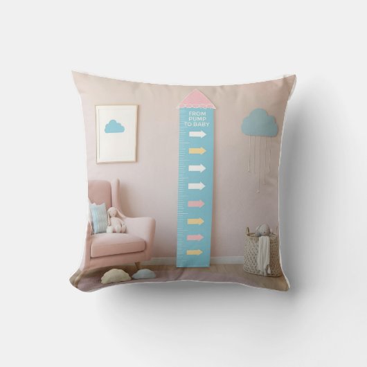 Bump to Baby Cloud Growth Chart Kussen (Voorkant)