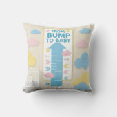 Bump to Baby Growth-reiskaart Kussen (Voorkant)