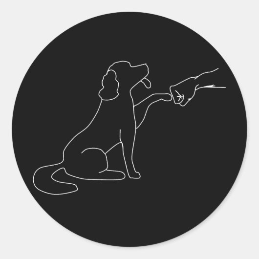 Bump voor honden, hondenliefhebbers Gift Ronde Sticker (Voorkant)