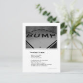 BUMP: VRIJHEID EN BEPERKINGEN BRIEFKAART (Staand voorkant)