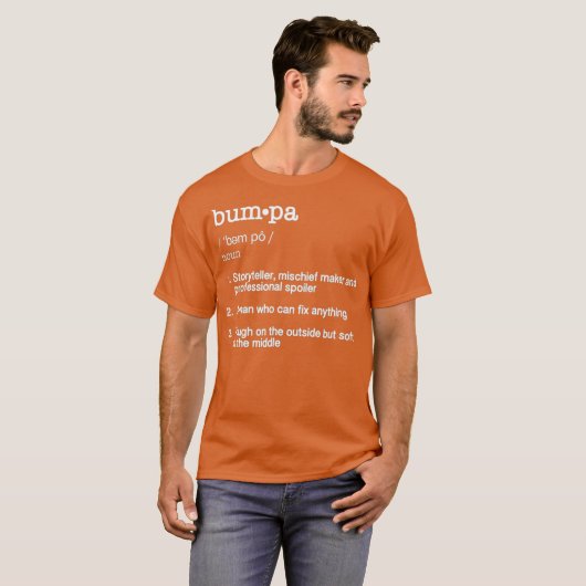 Bumpa Definition    TFathers Day Gift T-shirt (Voorkant volledig)