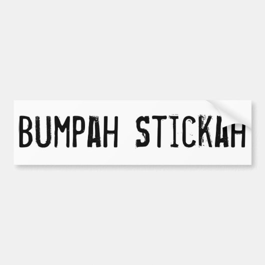 Bumpah Stickah, Bumpersticker van Boston Lover (Voorkant)