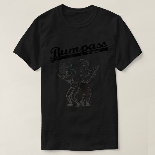 Bumpass Virginia Hometown Louisa County Black Text T-shirt (Design voorkant)