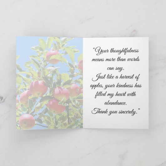 "Bumper Apple Harvest Bedankt" (Binnen)