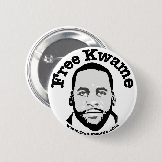 Bumper Button "Free Kwame" (Voorkant /achterkant)