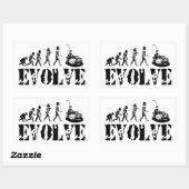 Bumper Cars Dodgem Leuke Sport Evolution Art Rechthoekige Sticker (Vel)