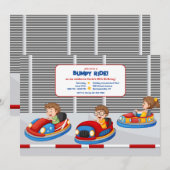 Bumper Cars Verjaardagsfeest Kaart (Voorkant / Achterkant)