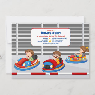 Bumper Cars Verjaardagsfeestje Kaart