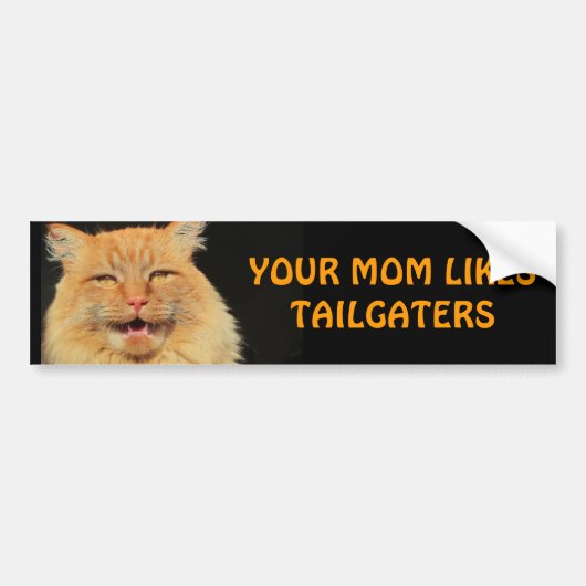 Bumper Cat je mama houdt van traaggeers Bumpersticker (Voorkant)