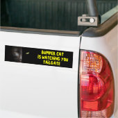 Bumper Cat kijkt naar je achterklep 37 Bumpersticker (Op Truck)