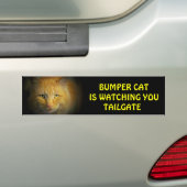 Bumper Cat kijkt naar TAILGATE 25 Bumpersticker (Op auto)