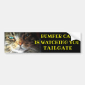 Bumper Cat kijkt naar TAILGATE 41 Meme Bumpersticker (Voorkant)