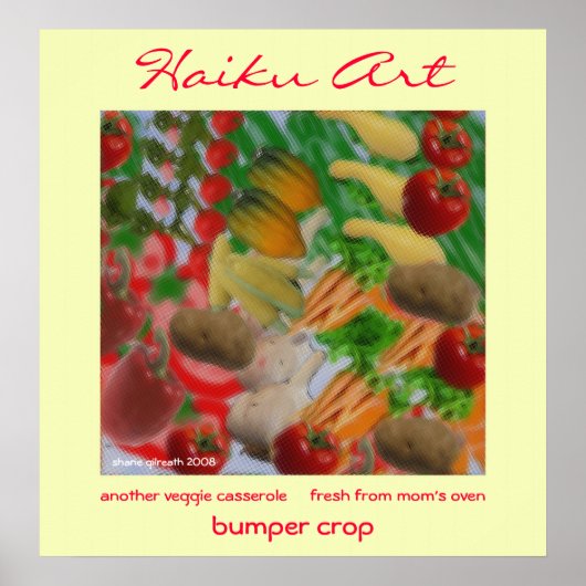 Bumper Crop Haiku Art Print (Voorkant)