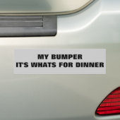 Bumper Het is wat er voor eten is Bumpersticker (Op auto)