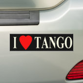 bumper i heart tango donker bumpersticker (Op auto)