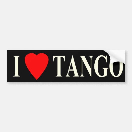 bumper i heart tango donker bumpersticker (Voorkant)