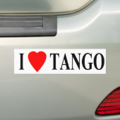 bumper ik hou van tango bumpersticker (Op auto)
