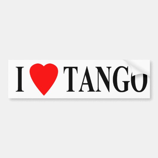 bumper ik hou van tango bumpersticker (Voorkant)