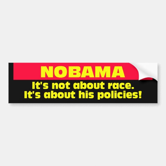 BUMPER_NOBAMA_120 BUMPERSTICKER (Voorkant)