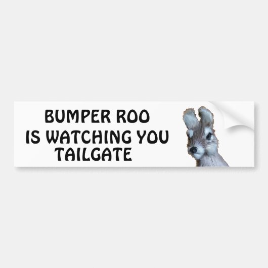 Bumper Roo kijkt naar je Tailgate Bumpersticker (Voorkant)