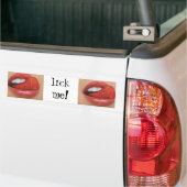 bumper, sticker, aardbei, lippen, lik me bumpersticker (Op Truck)