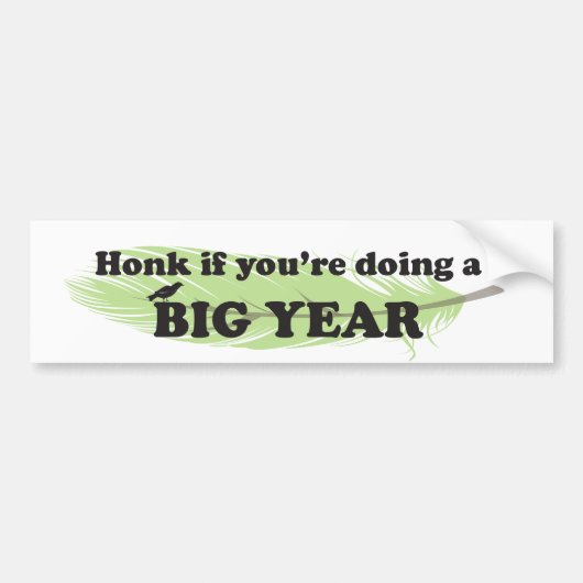 Bumper sticker for birders | Big Year | Feather (Voorkant)