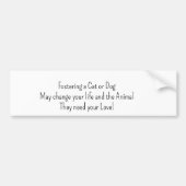 Bumper Sticker Fostering Cat & Dog (Voorkant)