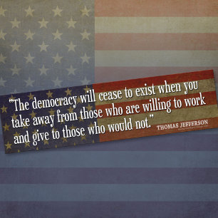 Bumper Sticker - Founding Father Quote