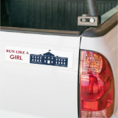 bumper sticker hillary run-achtig meisje (Op Truck)