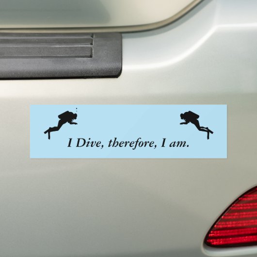 Bumper Sticker - Ik duik ... (Op auto)