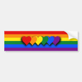 Bumper Sticker LGBT flag (Voorkant)
