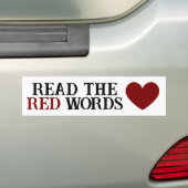 Bumper Sticker: Read the Red Words Bumpersticker (Op auto)