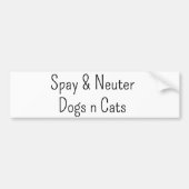 Bumper Sticker Spay & Neuter Dogs & Cats (Voorkant)