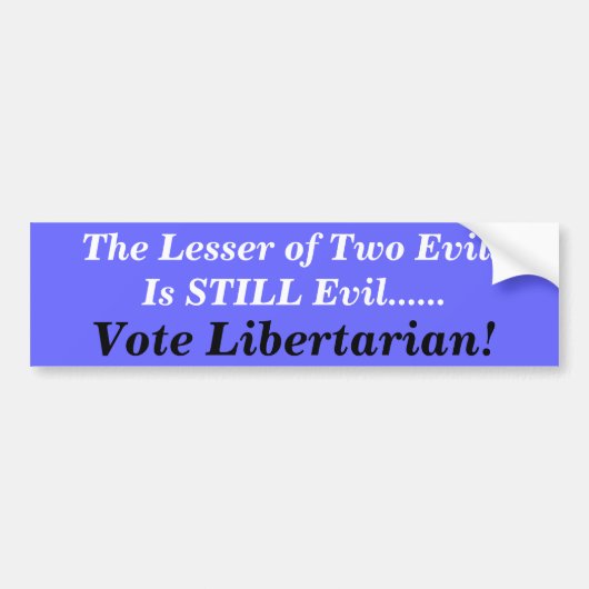 Bumper Sticker - stemming Libertarian (Voorkant)
