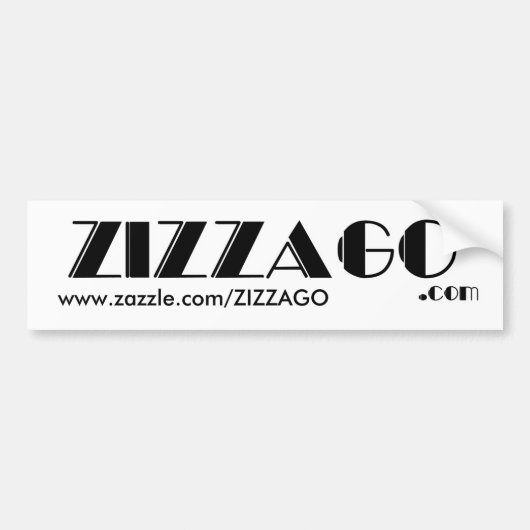 Bumper Sticker Zakelijke ZIZZAGO (Voorkant)