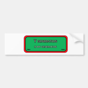 Bumper/venstergeneratie Y sticker