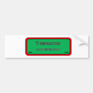 Bumper/venstergeneratie Y sticker