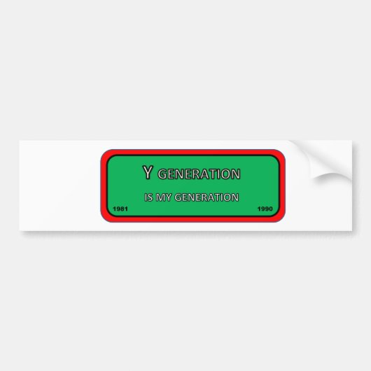 Bumper/venstergeneratie Y sticker (Voorkant)